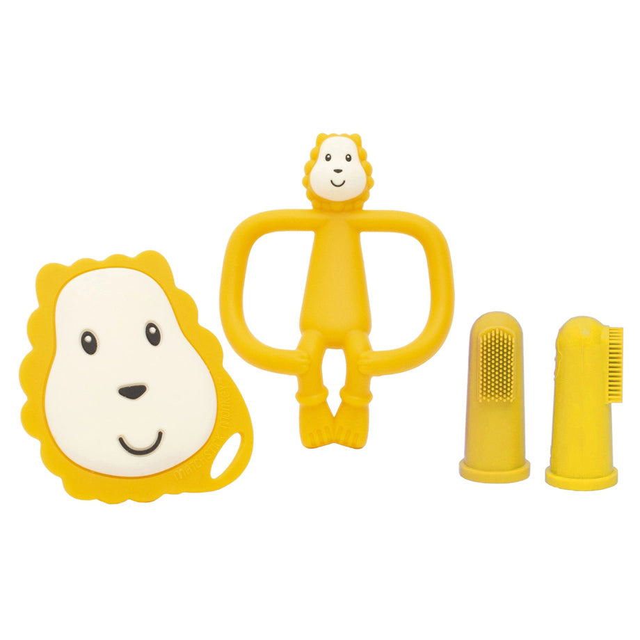 Matchstick Monkey Teething Starter Set Lion Matchstick Monkey Teething Starter Set Lion