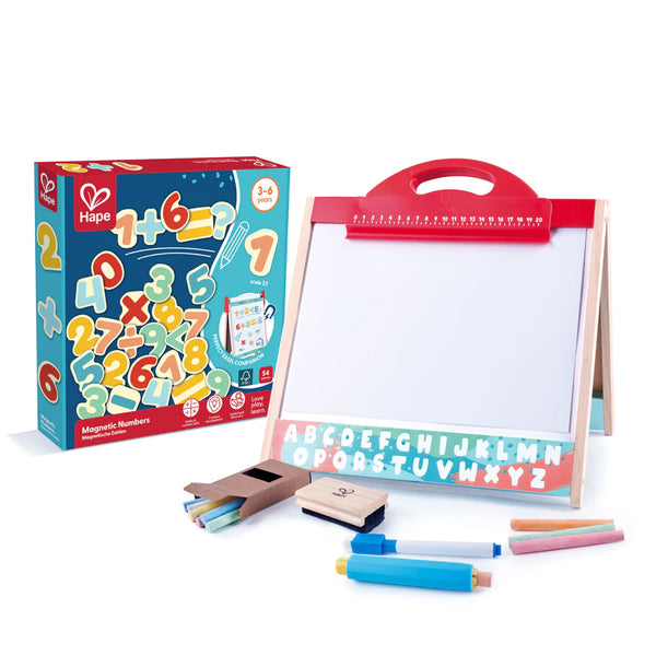 Hape Store & Go Easel W/ Magnetic Numbers