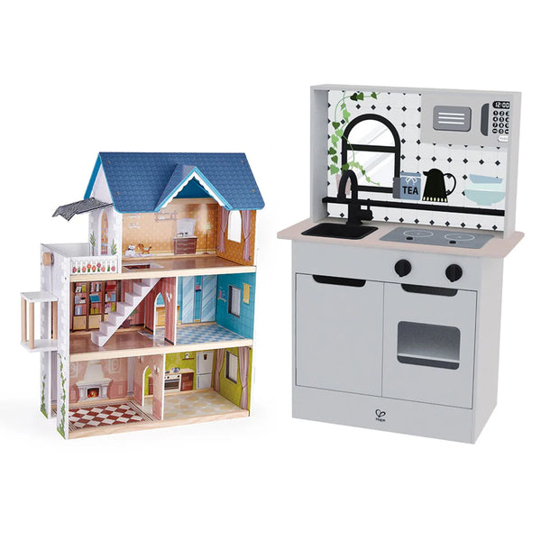 The Ultimate Dollhouse & Kitchen Play Set