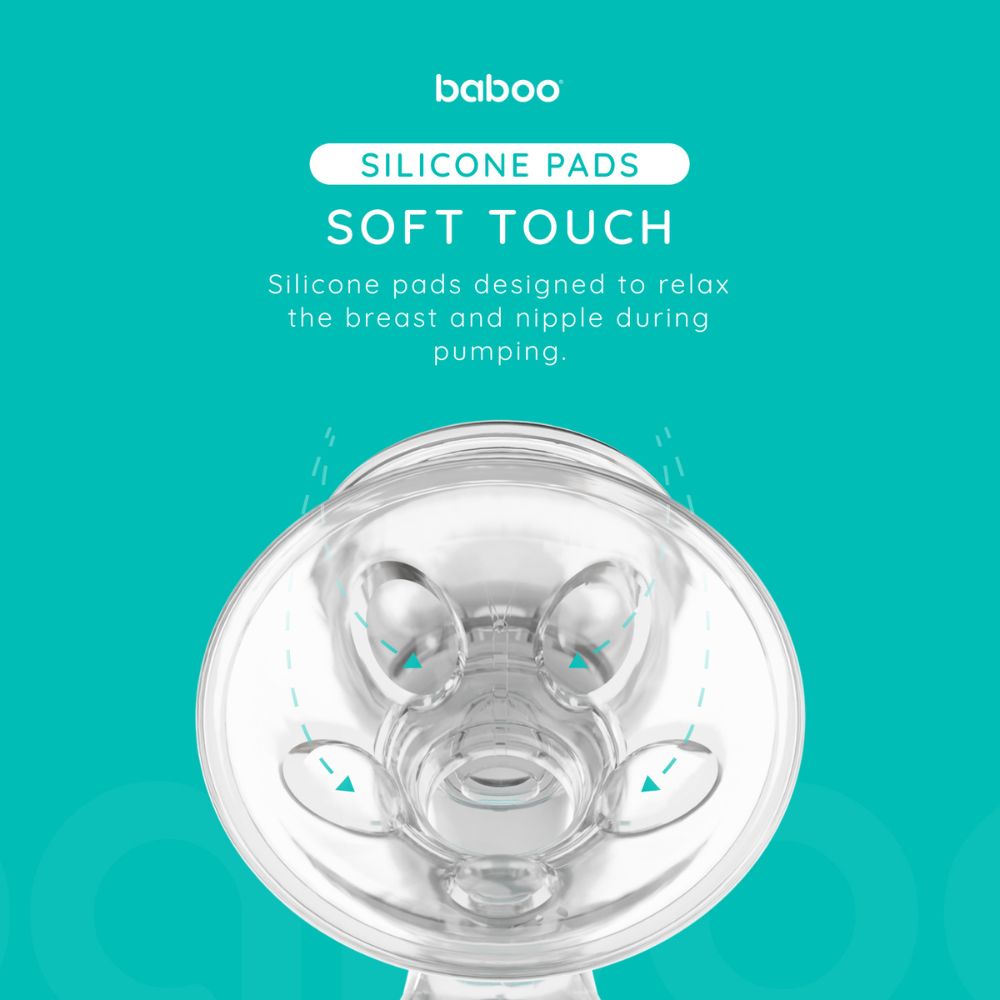 Baboo Manual Breast Pump with 4-Level Suction & 130ml Feeding Bottle Set