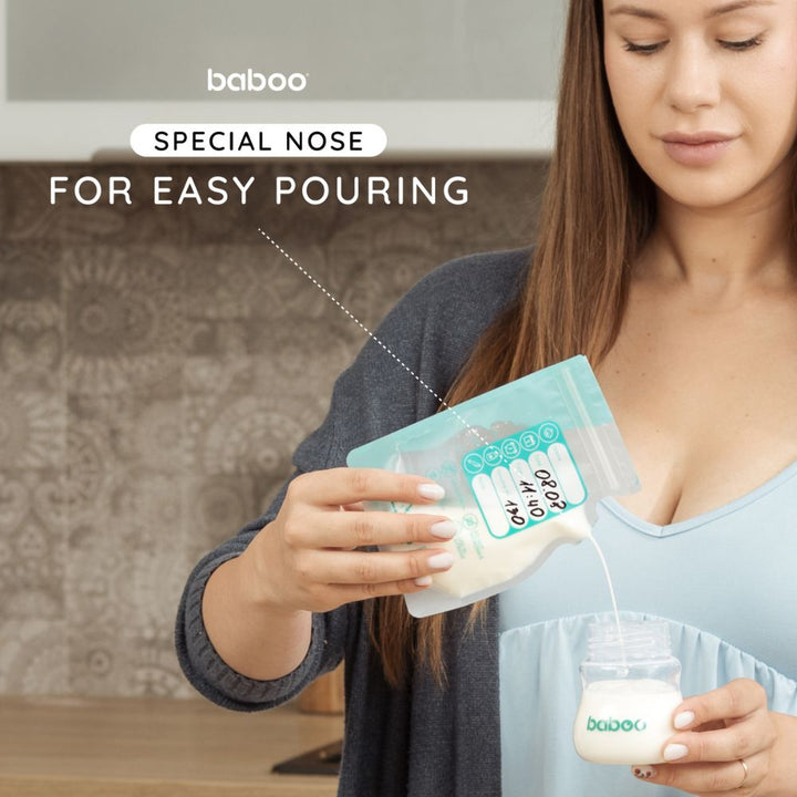 Baboo Easy Pour Breastmilk Bags 25pcs, 250ml Capacity