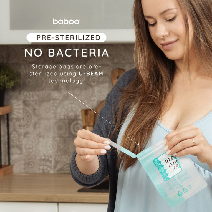 Baboo Easy Pour Breastmilk Bags 25pcs, 250ml Capacity