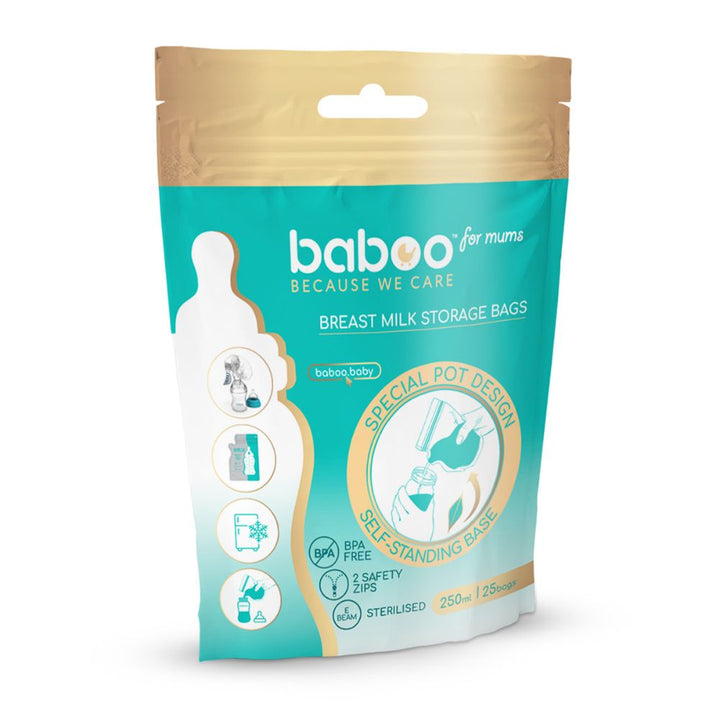 Baboo Easy Pour Breastmilk Bags 25pcs, 250ml Capacity