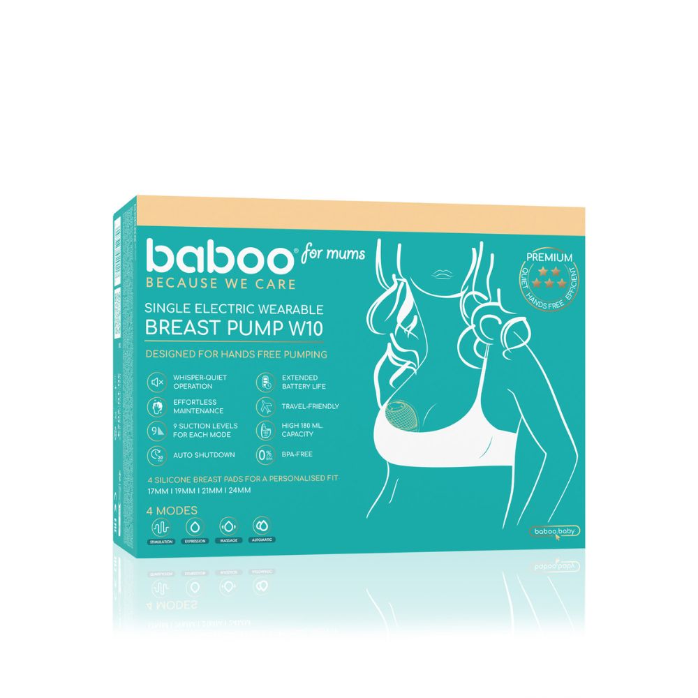 Baboo Single Electric Wearable Breast Pump 180ml (Cacao)