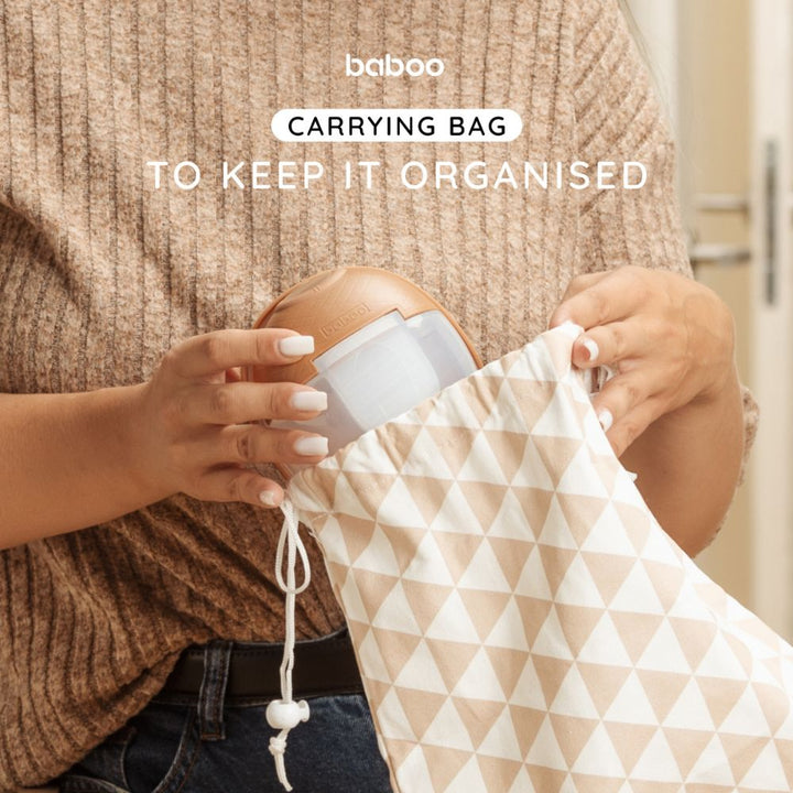 Baboo Single Electric Wearable Breast Pump 180ml (Cacao)