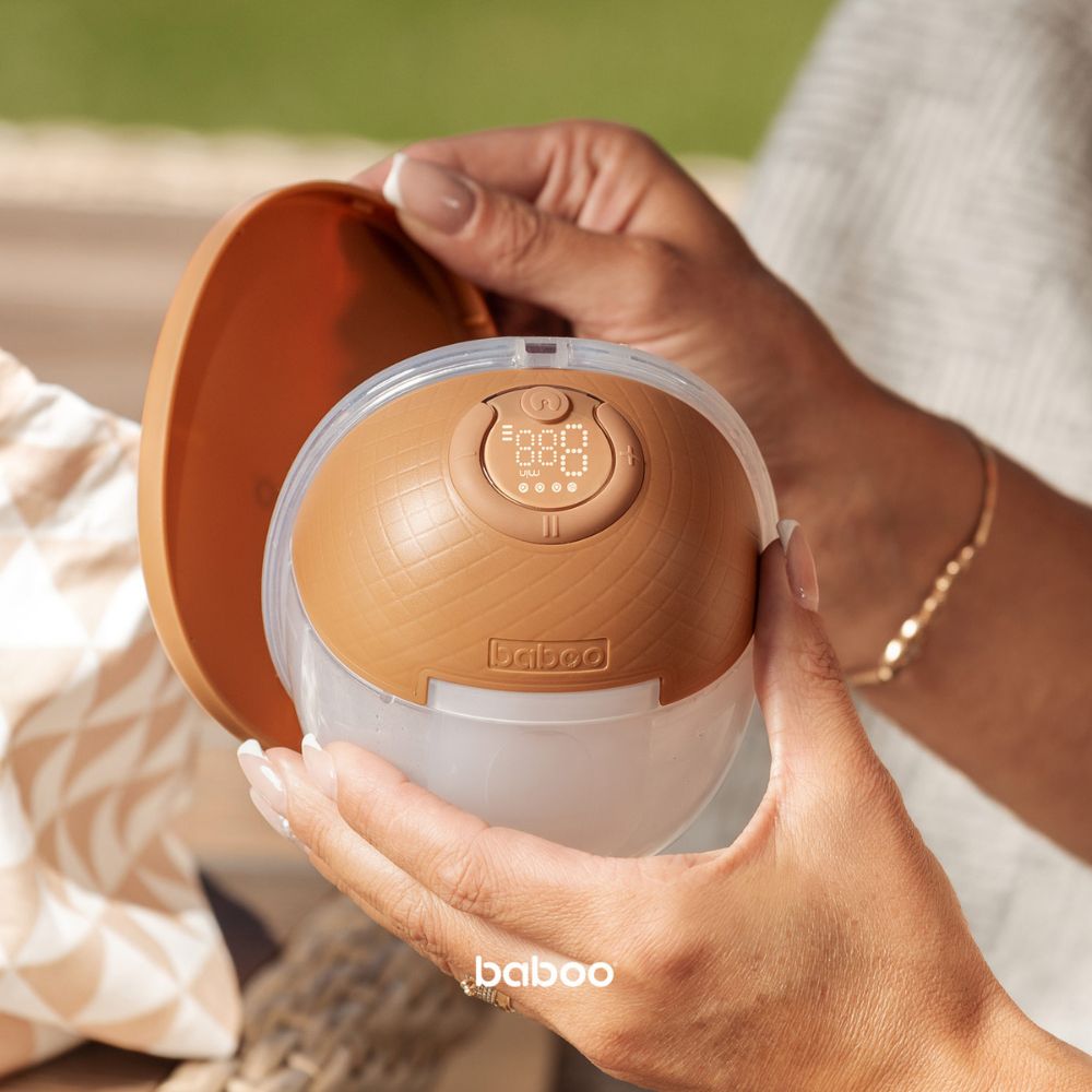 Baboo Double Wearable Electric Breast Pump Hands-Free (Cacao)