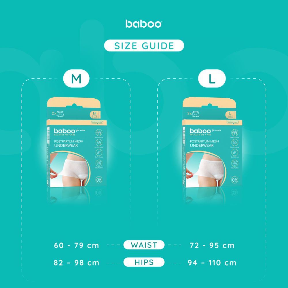 Baboo Postpartum Mesh Underwear Disposable 2 Count