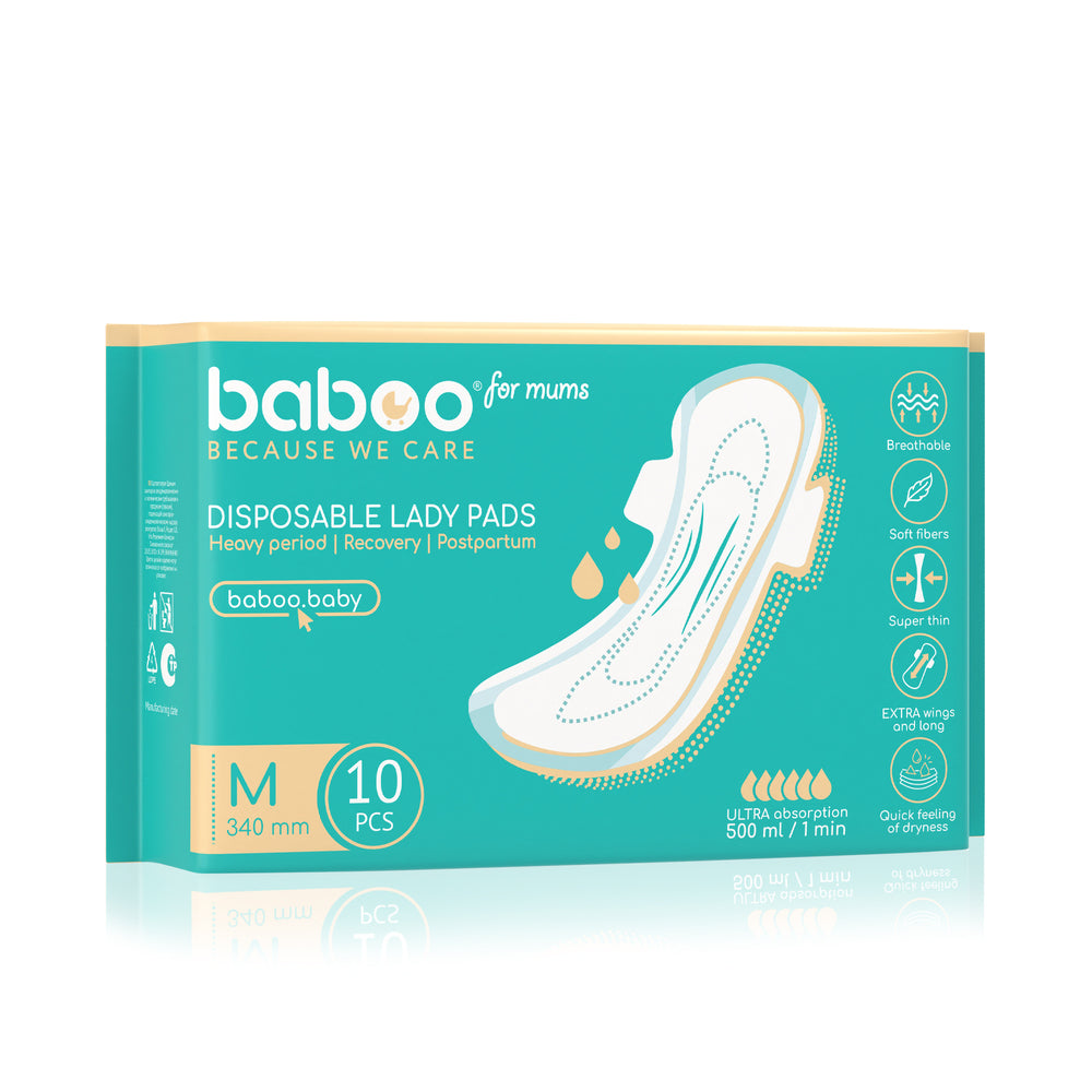 Baboo Postpartum Disposable Maternity Pads (10pc)