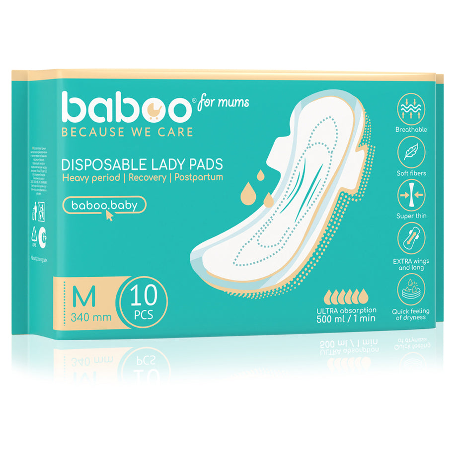 Baboo Postpartum Disposable Maternity Pads (10pc)