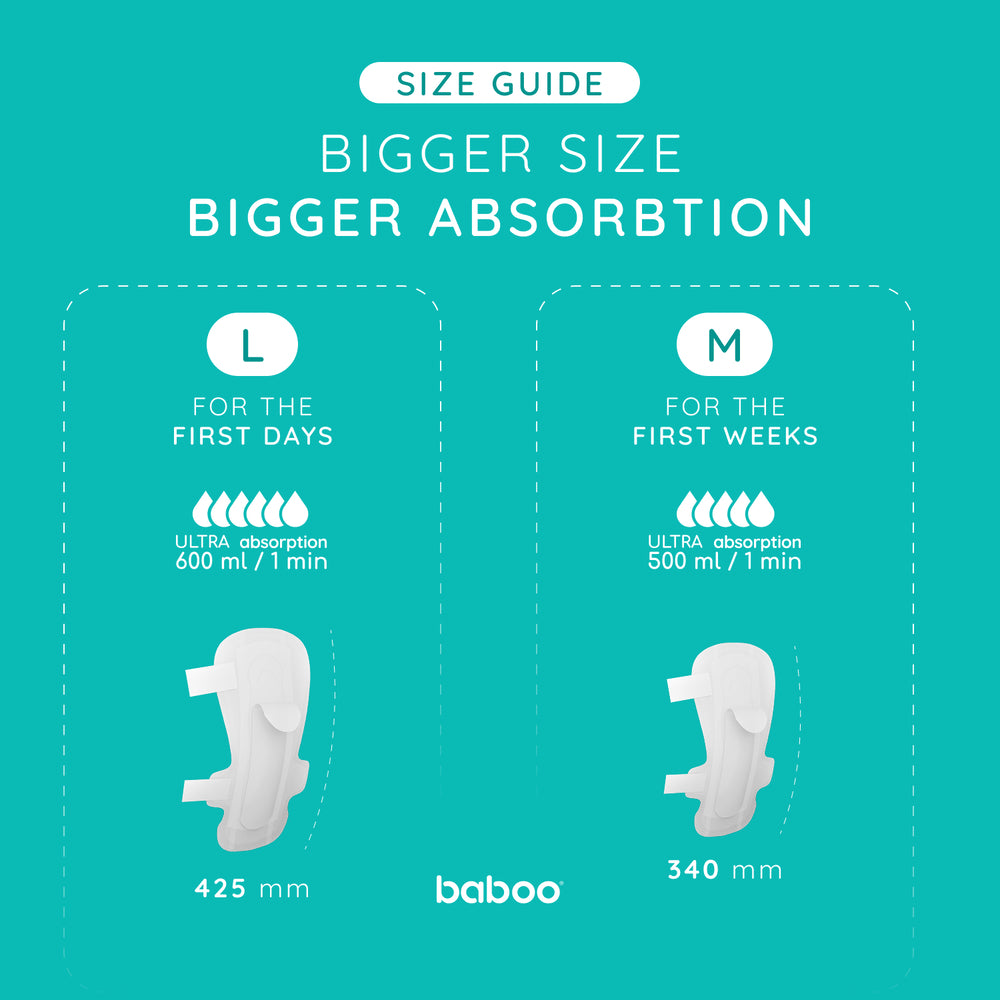 Baboo Postpartum Disposable Maternity Pads (10pc)