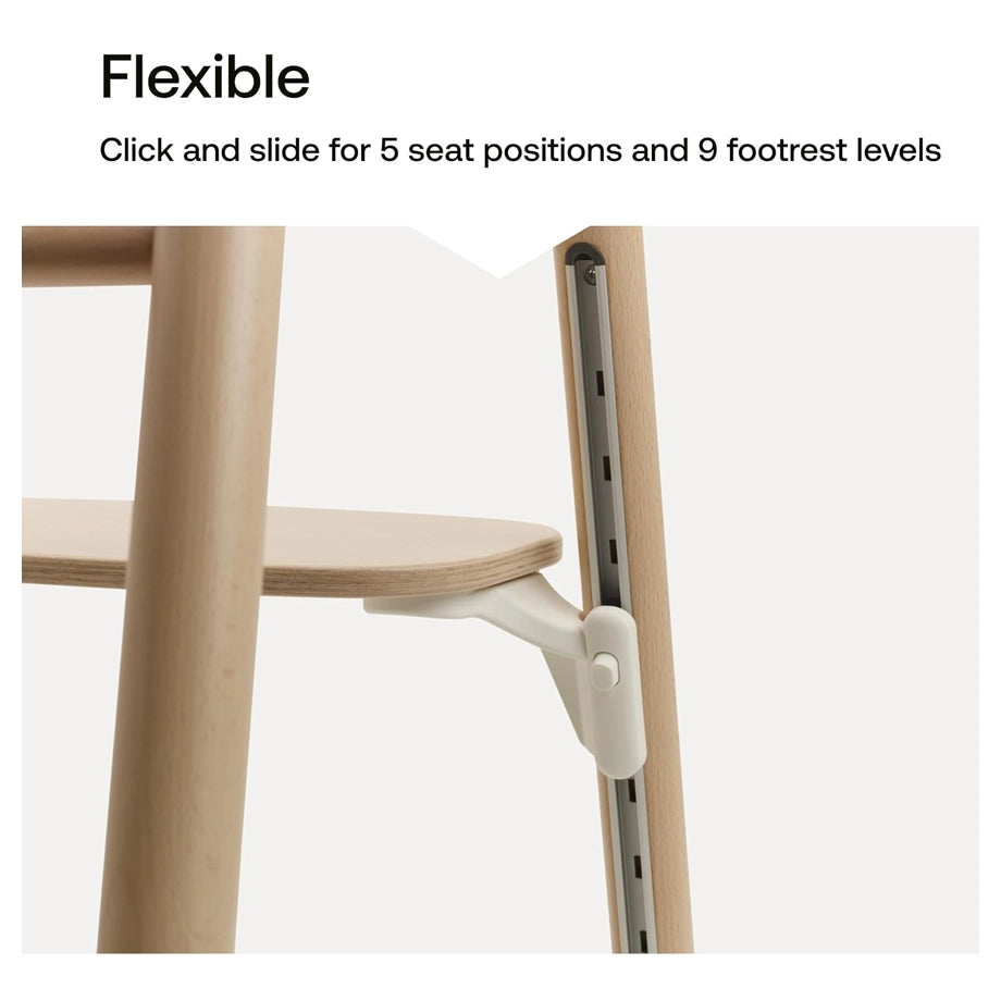 Bugaboo Giraffe High Chair Base (Neutral Wood / White)