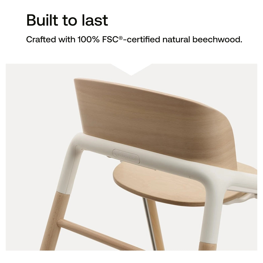Bugaboo Giraffe High Chair Base (Neutral Wood / White)