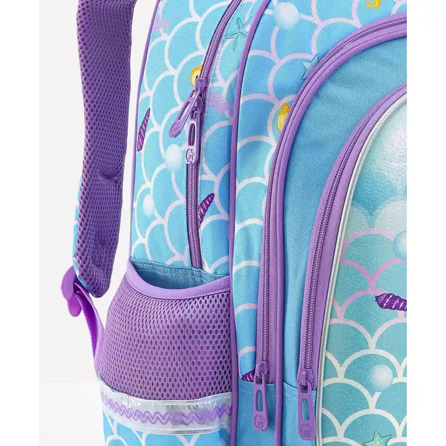 Fab N Funky Fish Theme Backpack with Lunch Bag and Pencil Pouch 3pcs 17”(Blue-Purple) Fab N Funky Fish Theme Backpack with Lunch Bag and Pencil Pouch 3pcs 17”(Blue-Purple)