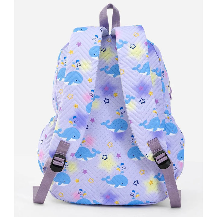 Fab N Funky All Over Shark Printed Backpack Lunch Bag and Pencil Case Set 17”(Grey)