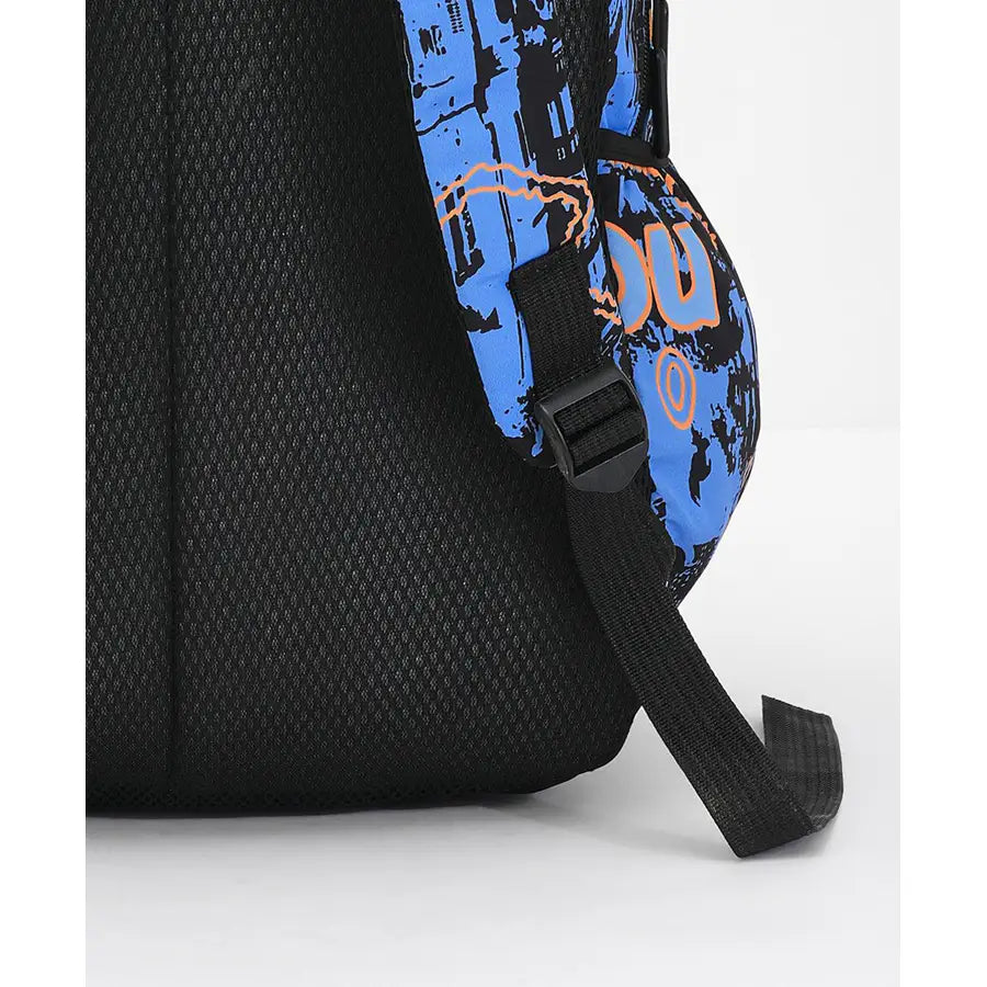 Fab N Funky All Over Printed Backpack 18”(Blue-Black) Fab N Funky All Over Printed Backpack 18”(Blue-Black)
