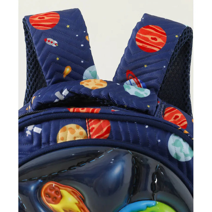 Fab N Funky Space and Dino Printed Backpack 12”(Blue)Fab N Funky Space and Dino Printed Backpack 12”(Blue)