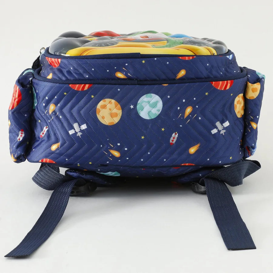 Fab N Funky Space and Dino Printed Backpack 12”(Blue)
