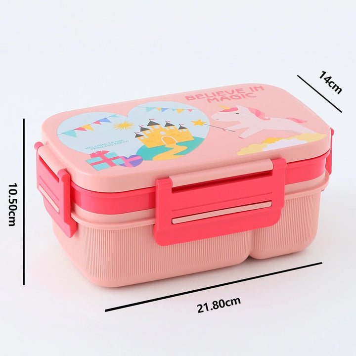 Fab N Funky Unicorn Themed Lunch Box (Pink)