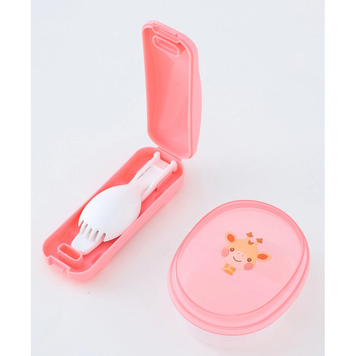 Fab N Funky Kids Giraffe Themed Lunchbox (Purple-Pink)