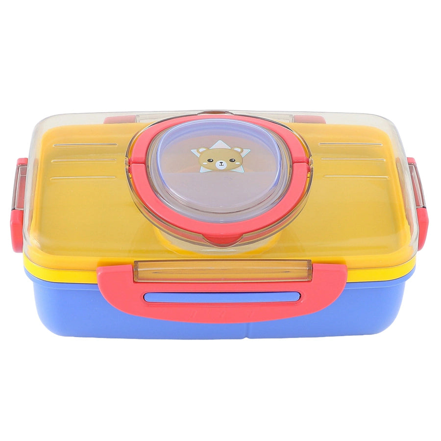 صندوق غداء فاب إن فانكي للأطفال بتصميم دب (أزرق-أصفر)