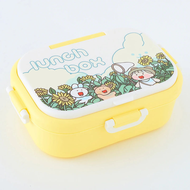 Fab N Funky Cartoon Themed Lunchbox (Yellow)