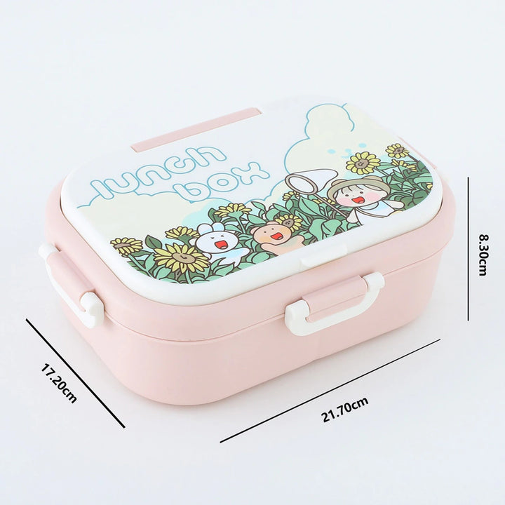 Fab N Funky Cartoon Themed Lunchbox (Pink)