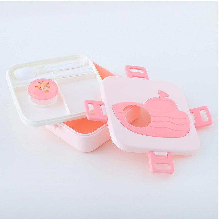 Fab N Funky Giraffe Themed Lunchbox (Pink)