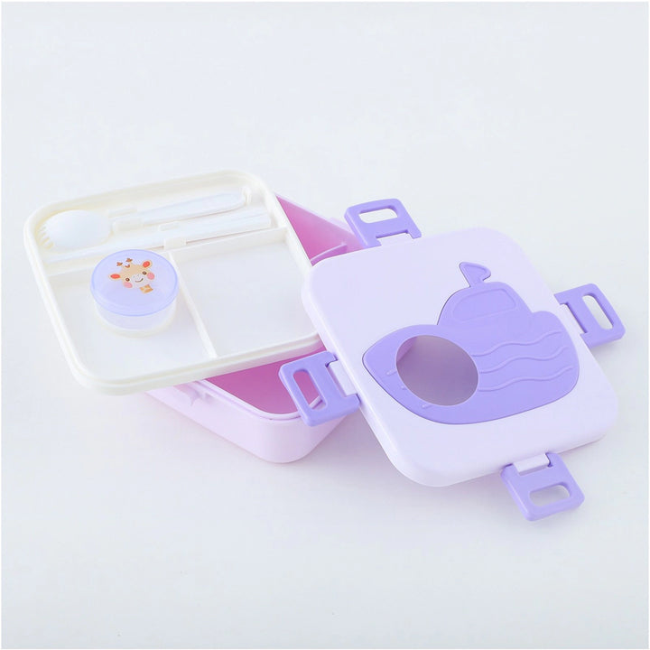 Fab N Funky Giraffe Themed Lunchbox (Purple)