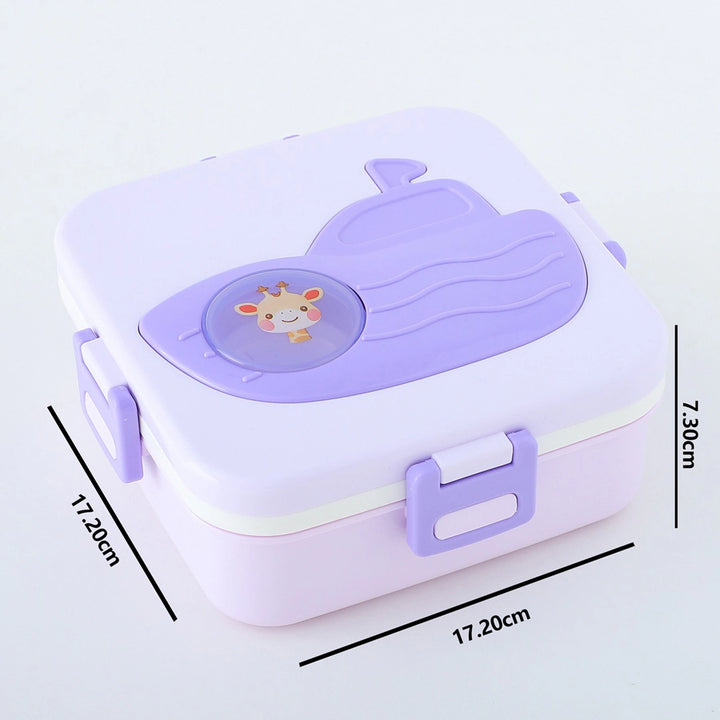 Fab N Funky Giraffe Themed Lunchbox (Purple)