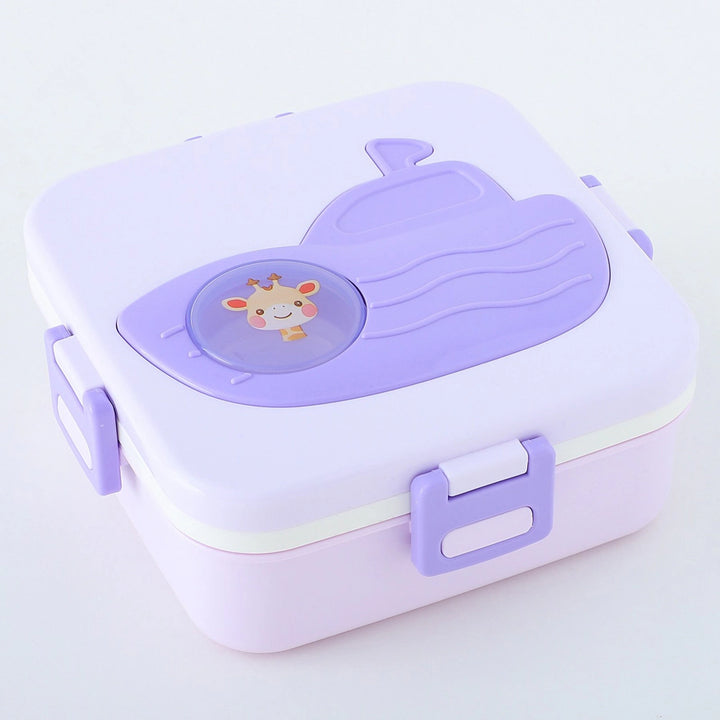 Fab N Funky Giraffe Themed Lunchbox (Purple)
