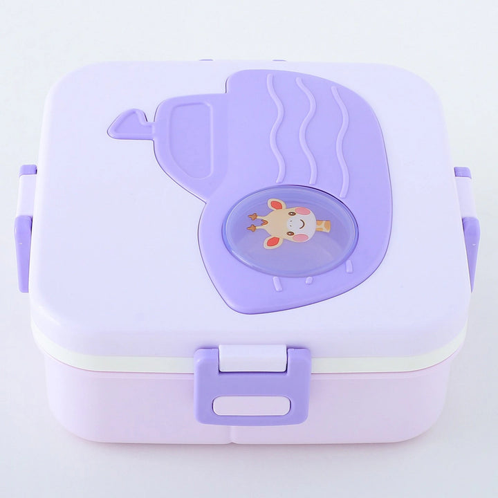 Fab N Funky Giraffe Themed Lunchbox (Purple)