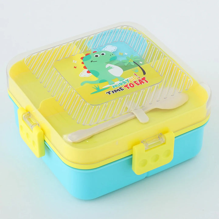 Fab N Funky Dino Themed Lunchbox (Yellow-Blue)
