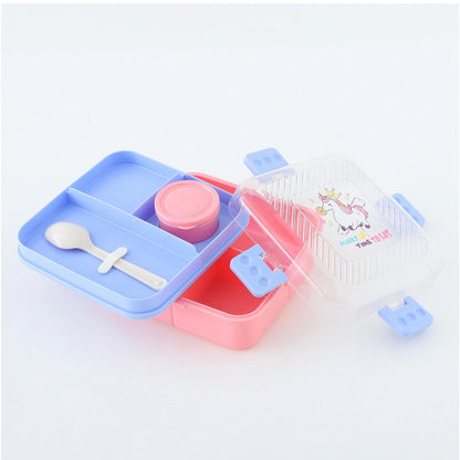 Fab N Funky Unicorn Themed Lunchbox (Purple-Pink)