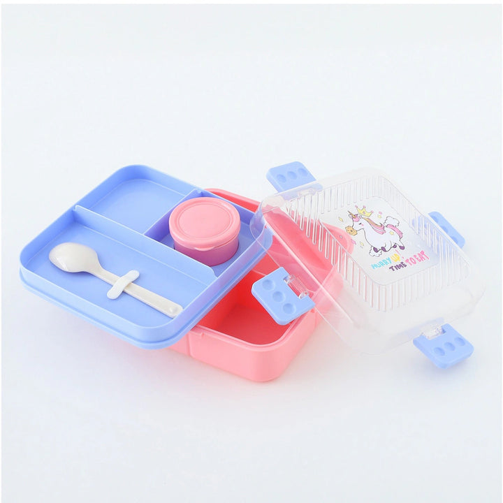 Fab N Funky Unicorn Themed Lunchbox (Purple-Pink)