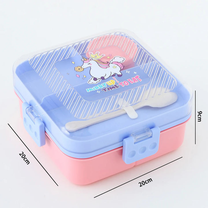 Fab N Funky Unicorn Themed Lunchbox (Purple-Pink)