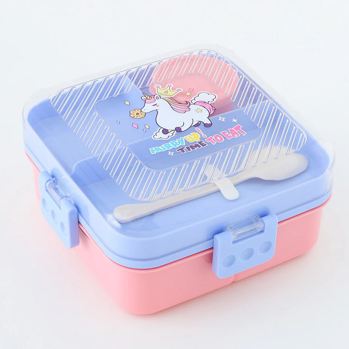 Fab N Funky Unicorn Themed Lunchbox (Purple-Pink)
