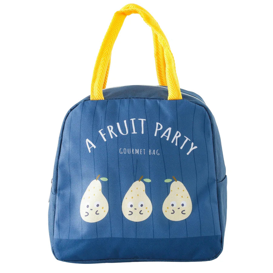 حقيبة غداء فاب إن فانكي بتصميم حفلة فاكهة (لون كحلي)