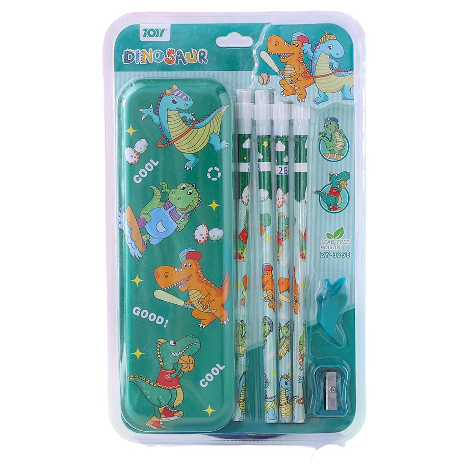 مجموعة أدوات مكتبية بتصميم ديناصور فاب إن فانكي، 7 قطع (أخضر) مجموعة أدوات مكتبية بتصميم ديناصور فاب إن فانكي، 7 قطع (أخضر)