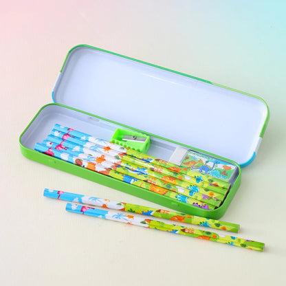 Fab N Funky Kids Kids Stationery Set Dino Theme 41pcs (Green)
