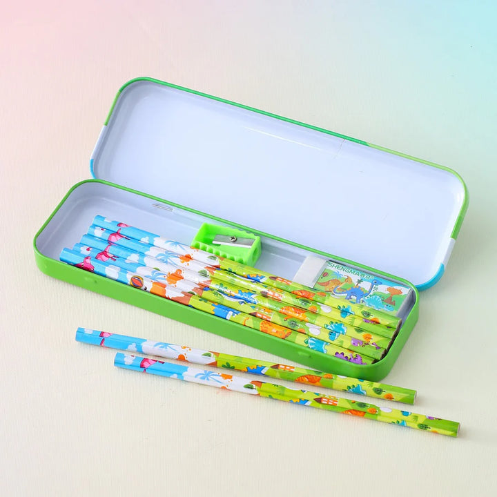 Fab N Funky Kids Kids Stationery Set Dino Theme 41pcs (Green)