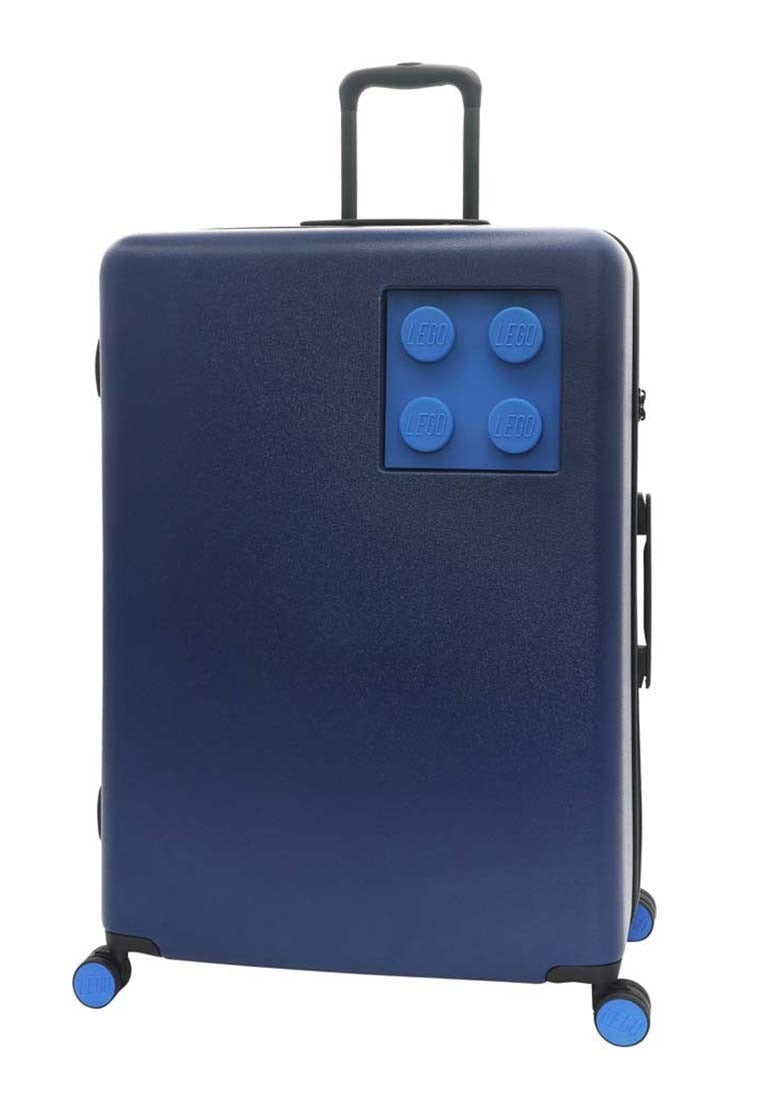 LEGO Brick 2x2 20-Inch Trolley Suitcase - Dark/Bright Blue