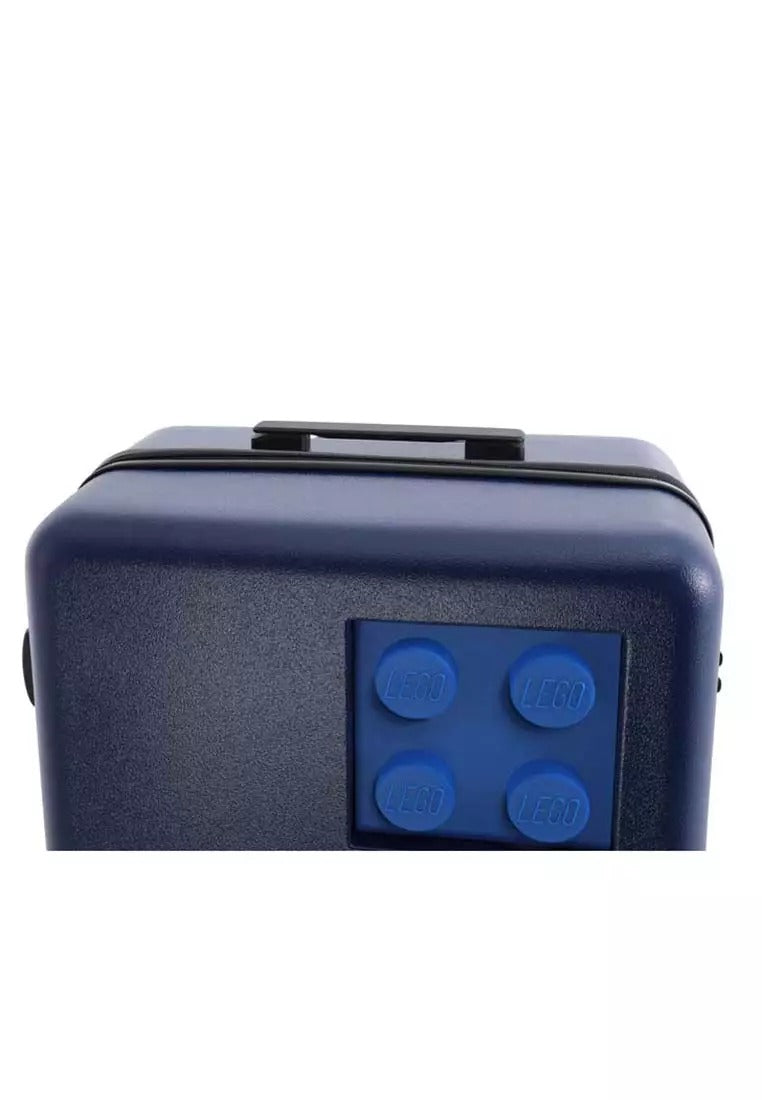 LEGO Brick 2x2 20-Inch Trolley Suitcase - Dark/Bright Blue