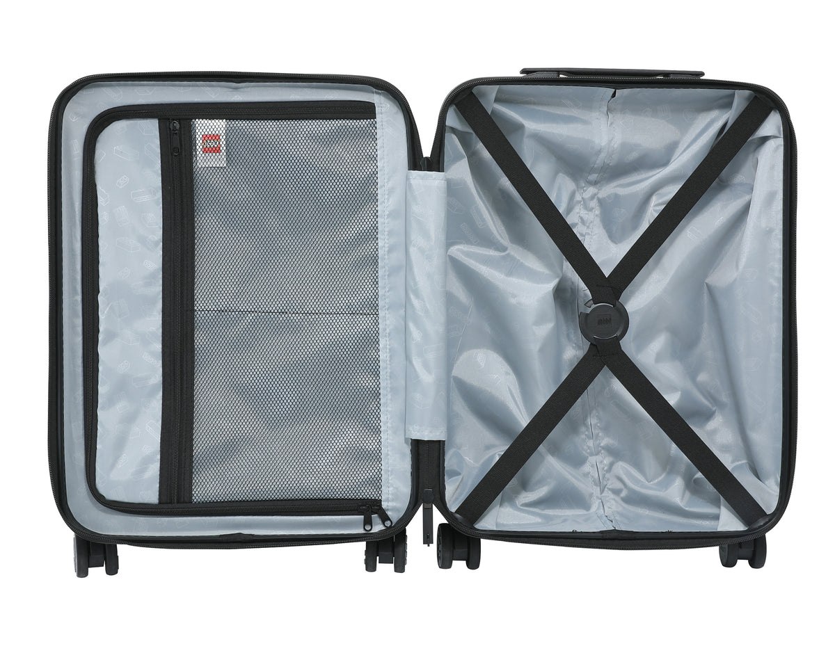 LEGO Brick 2x2 20-Inch Trolley Suitcase - Black/Stone Grey