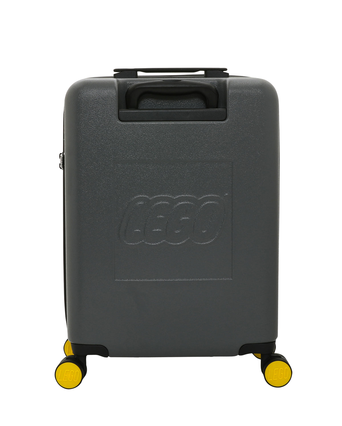LEGO Brick 2x2 20-Inch Trolley Suitcase - Stone Grey/Bright Yellow