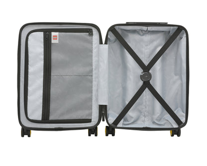 LEGO Brick 2x2 20-Inch Trolley Suitcase - Stone Grey/Bright Yellow