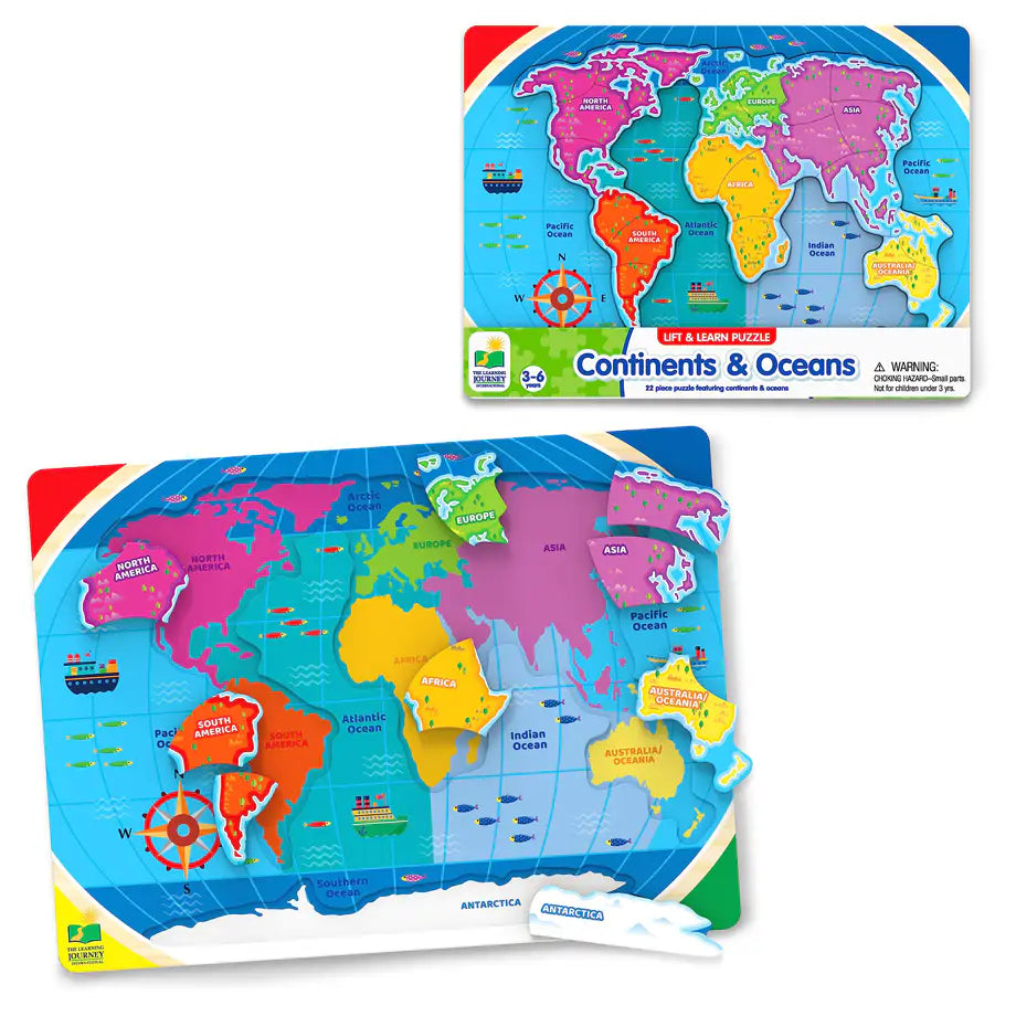 The Learning Journey Lift & Learn Continents & Oceans