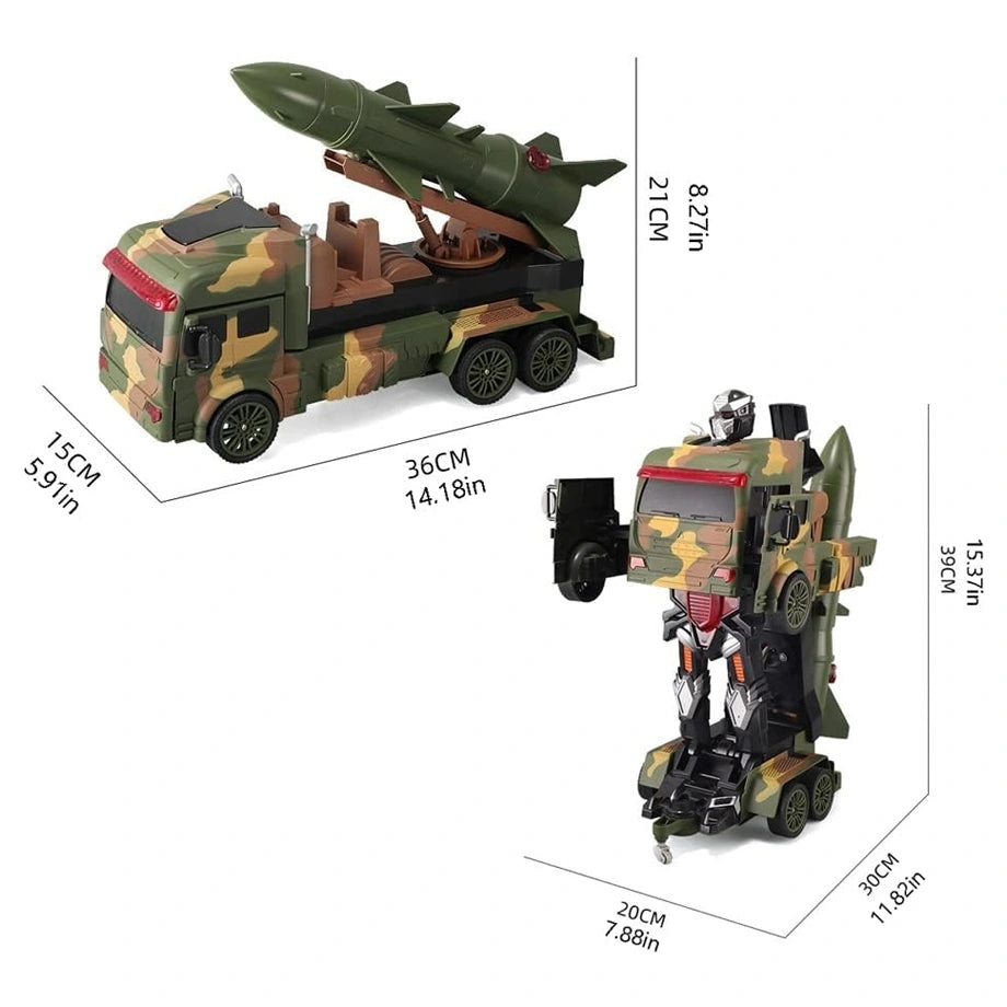Funny Box Fb 2.4G 1:16 Light Spray Military Camouflage Transformer Car