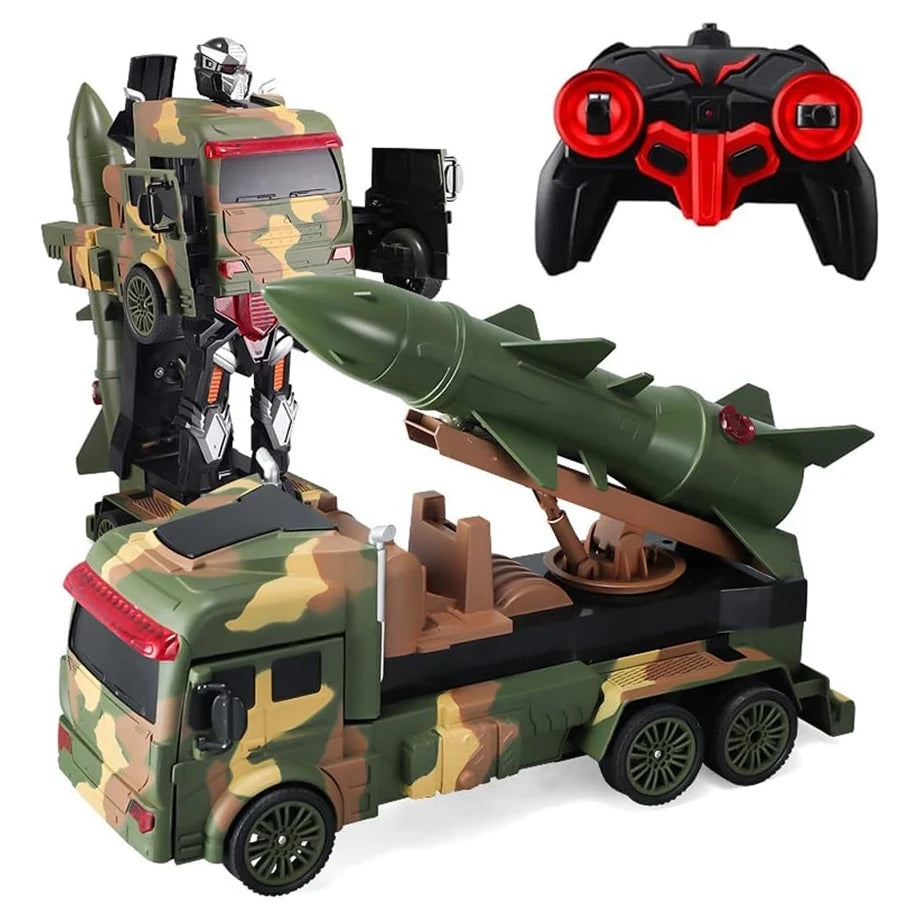 Funny Box Fb 2.4G 1:16 Light Spray Military Camouflage Transformer Car