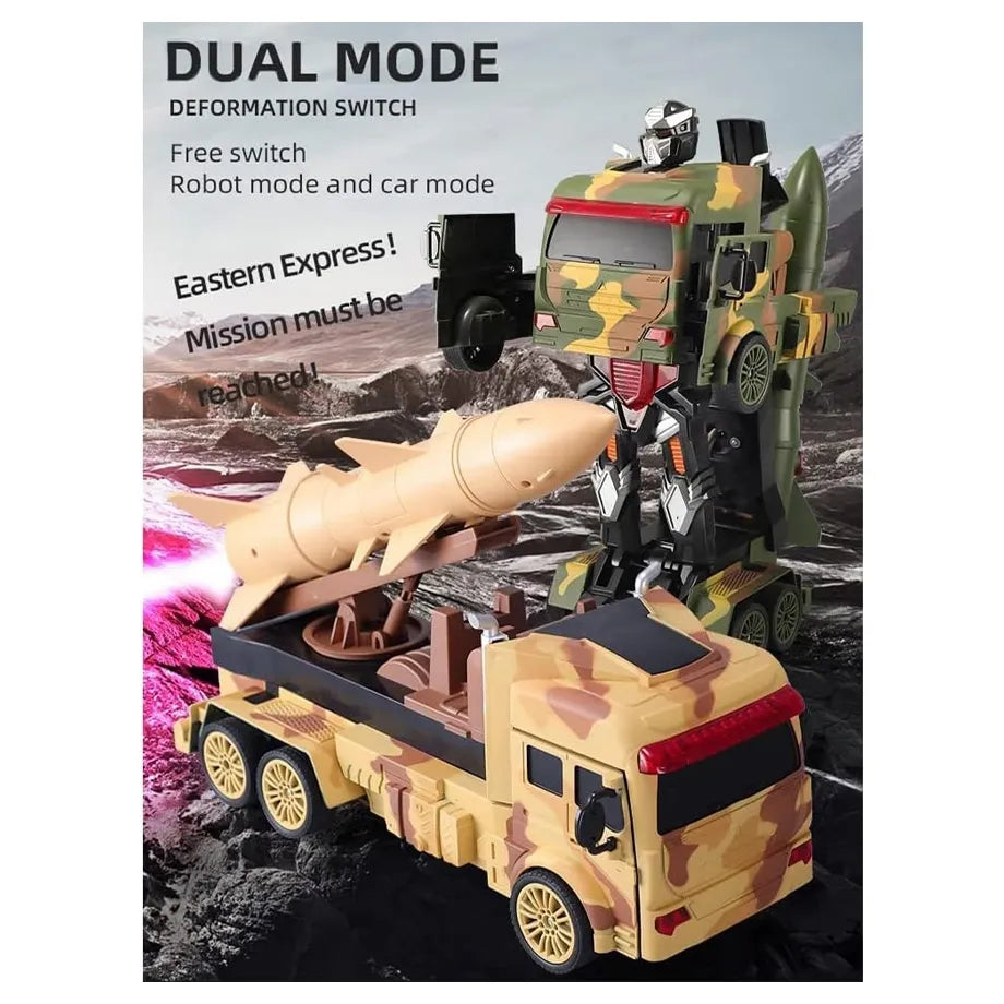 Funny Box Fb 2.4G 1:16 Light Spray Military Camouflage Transformer Car