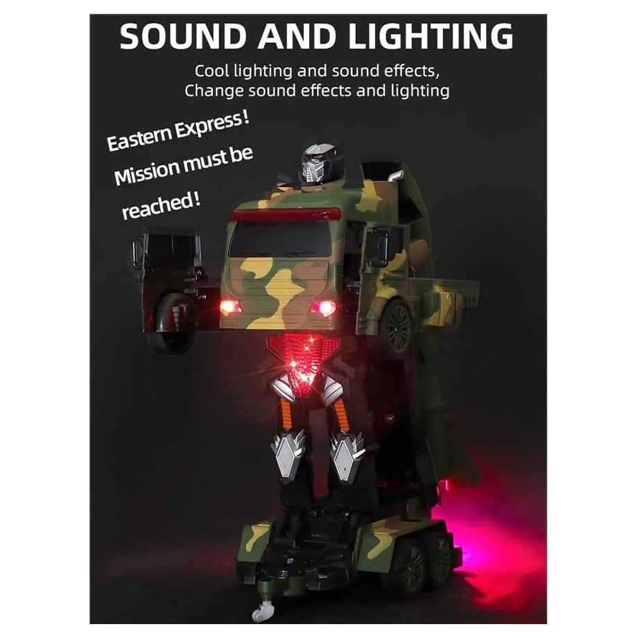 Funny Box Fb 2.4G 1:16 Light Spray Military Camouflage Transformer Car